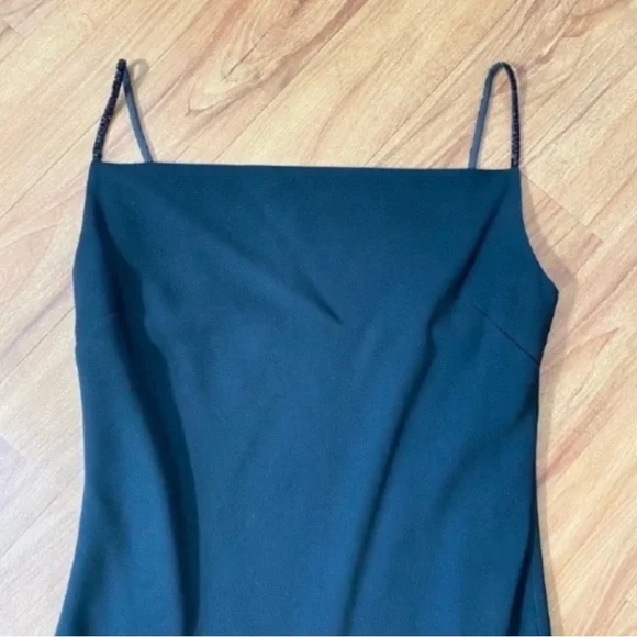 Banana Republic Black Elegant Dress With Beaded Spaghetti Straps Women’s Size 8